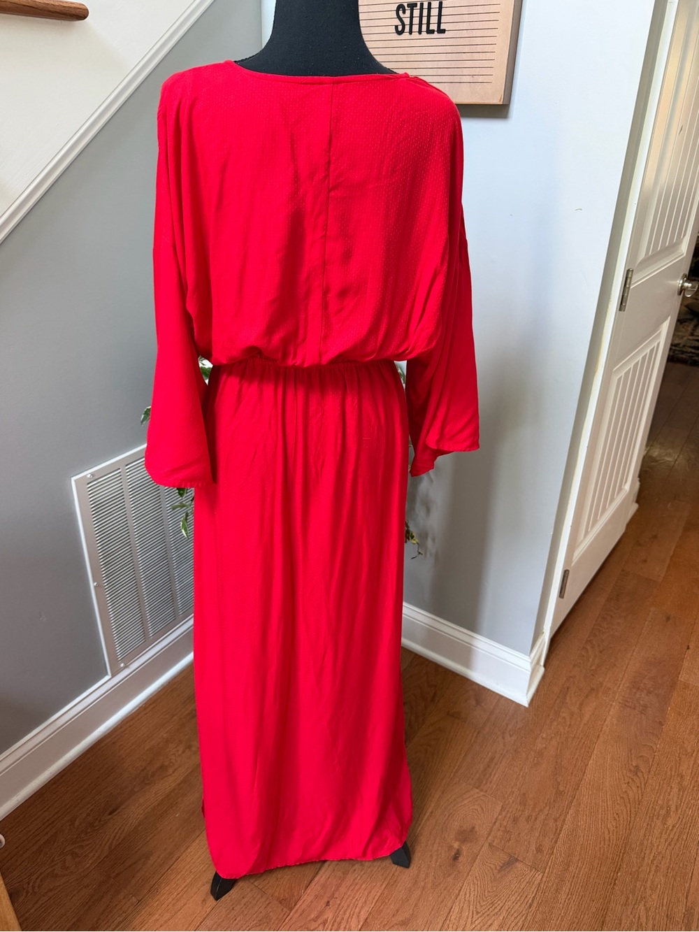 NWT Red Cutout Tie-Front Maxi Dress Cover-up - Picture 6 of 7